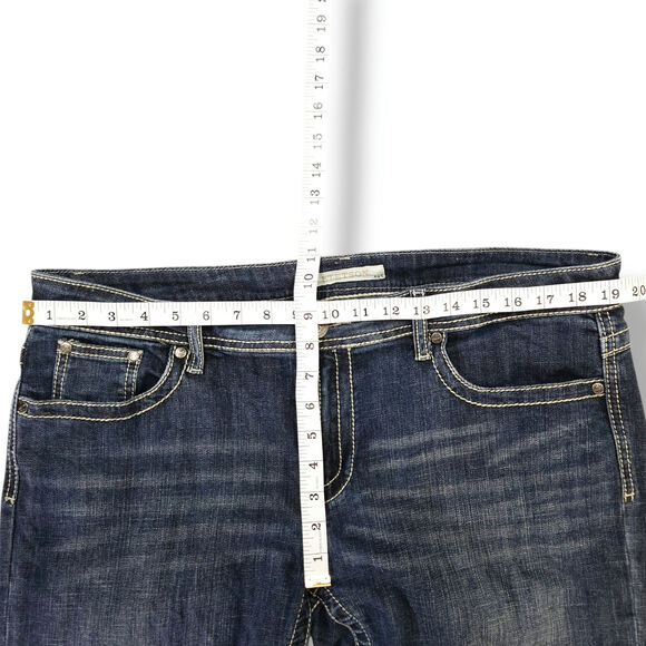 Stetson 816 Classic Bootcut Western Jeans Relaxed Mid Rise Dark Wash 18 Long EUC - Picture 9 of 10